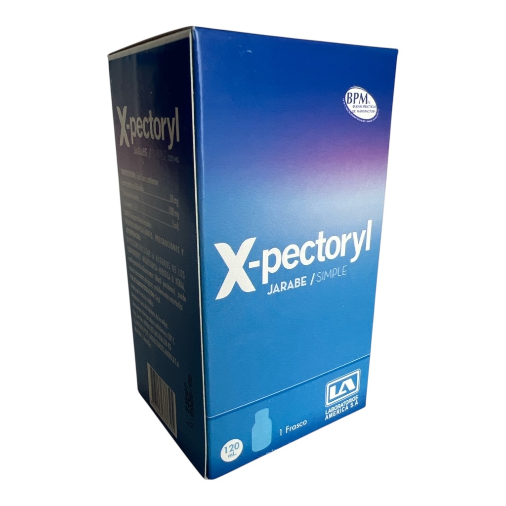 X-Pectoryl (Guayacolato+Cloruro de Amonio) Jarabe Frasco x 120 Ml (Lab America)