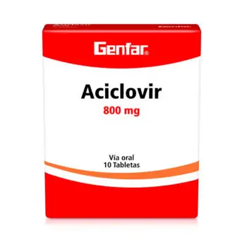 Aciclovir 800 Mg Caja x 10 Tabletas Und (Genfar)