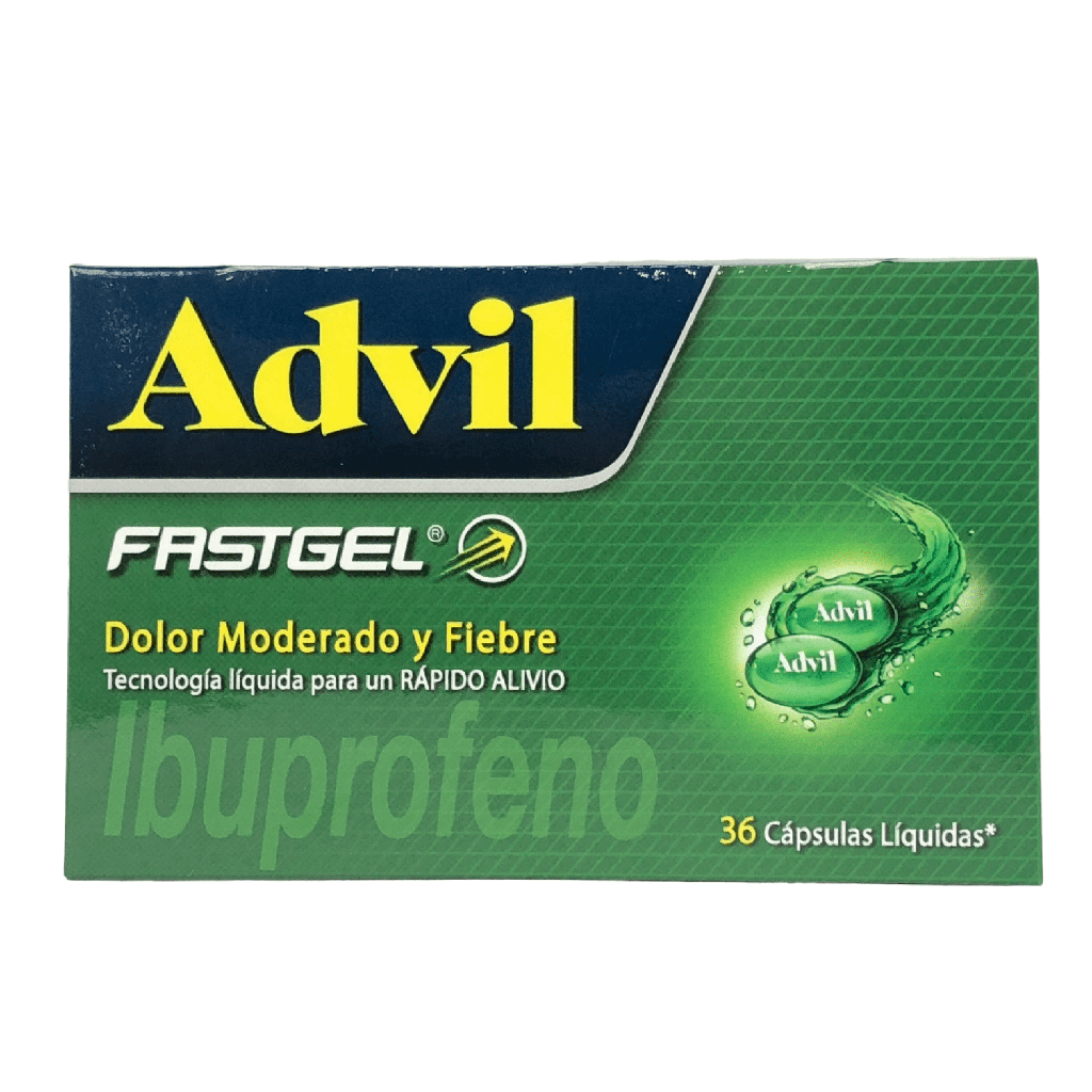 Advil Fastgel (Ibuprofeno) 200 Mg Caja x 36 Capsulas (Haleon)