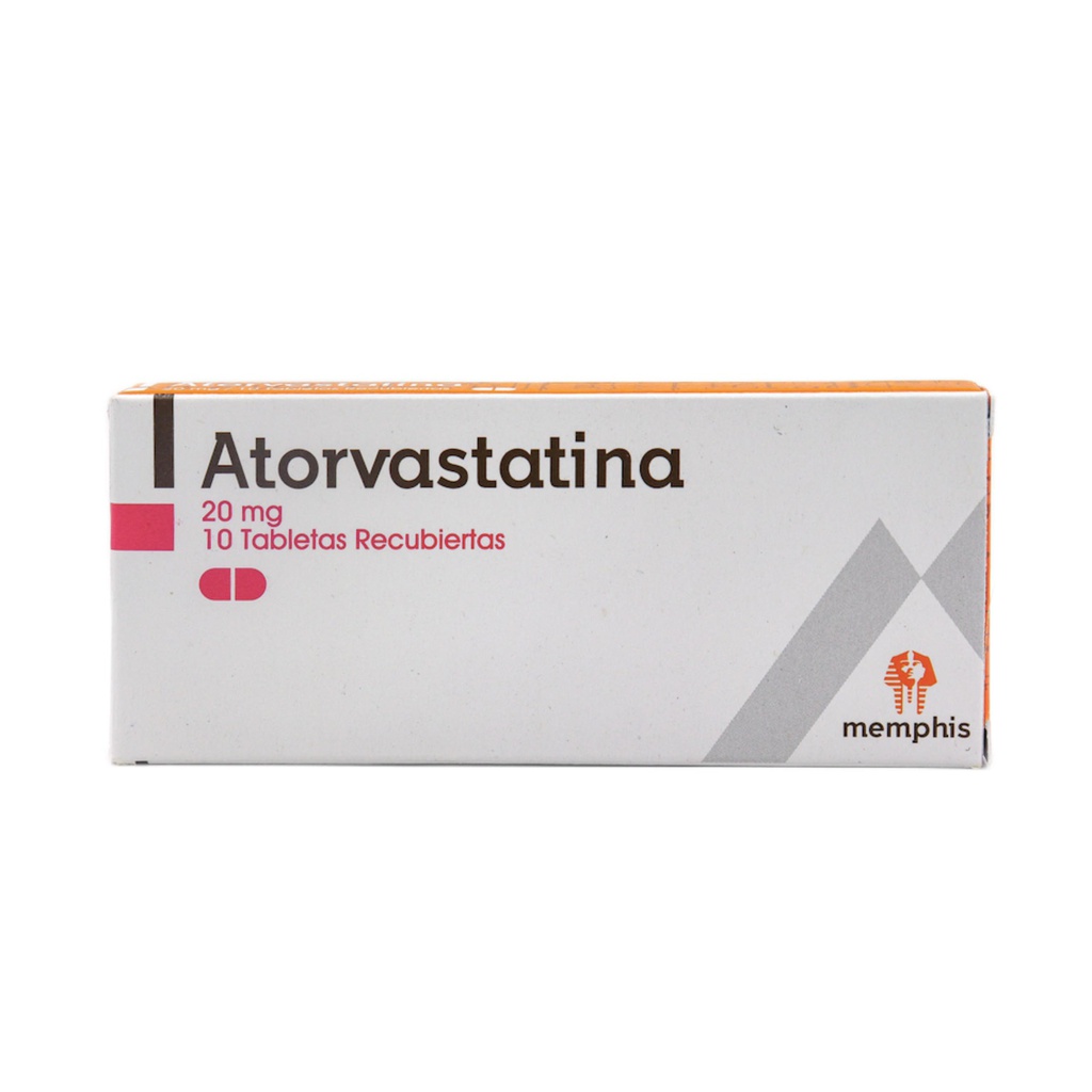 Atorvastatina 20 Mg Caja x 10 Tabletas (Memphis)