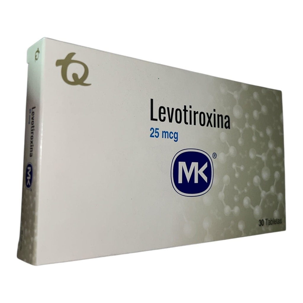Levotiroxina 25 Mcg Caja x 30 Tabletas (Tecnoquimicas)
