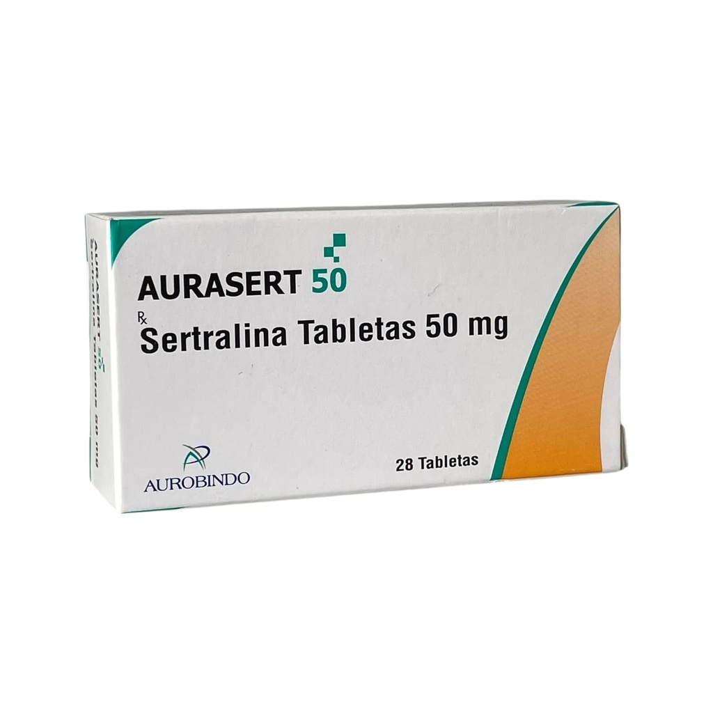 Aurasert (Sertralina) 50 Mg Caja x 28 Tabletas (Novamed)